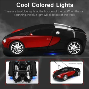 RC transforming car robot with lights, sounds & gesture control – for kids